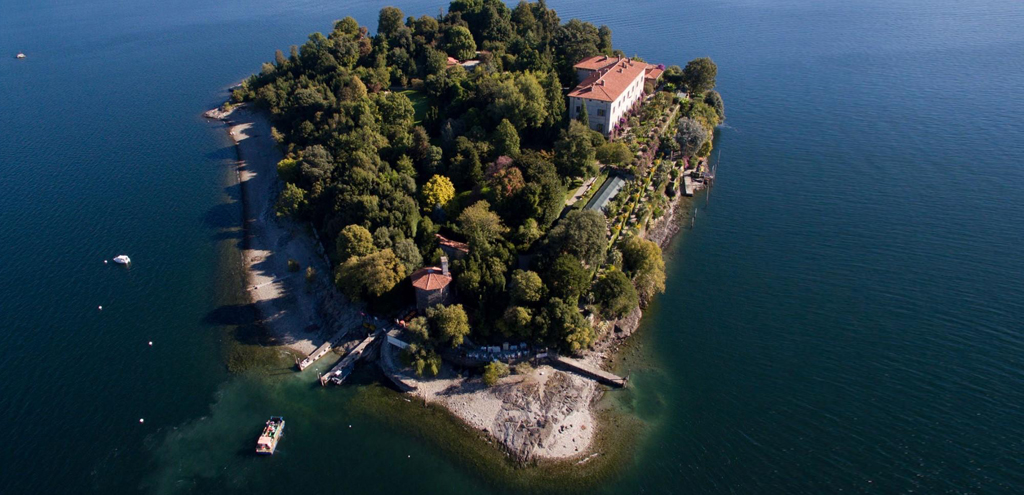 Veduta del Lago Maggiore con le Isole Borromee e i giardini