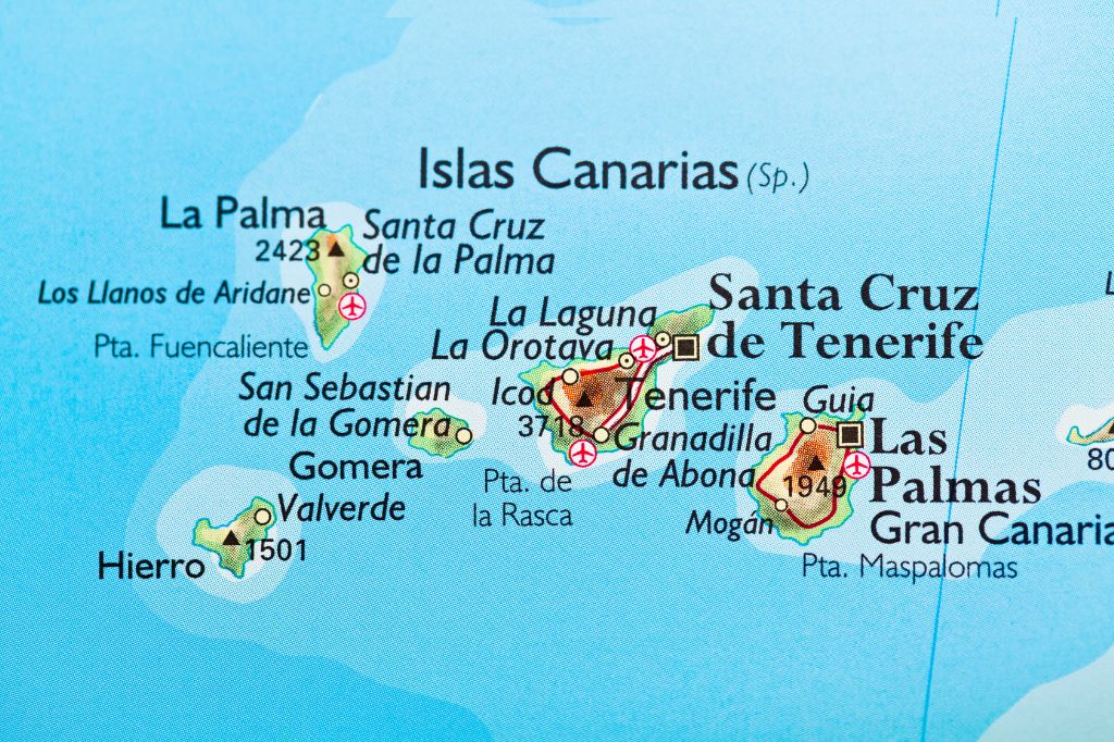 Mappa isole Canarie